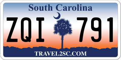 SC license plate ZQI791