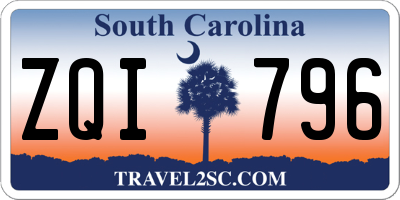 SC license plate ZQI796