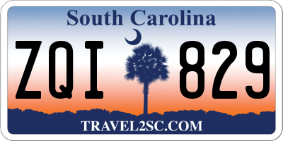 SC license plate ZQI829