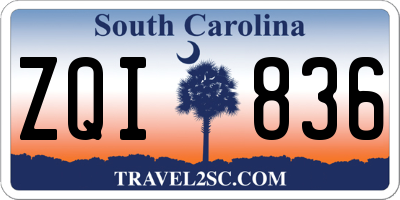 SC license plate ZQI836