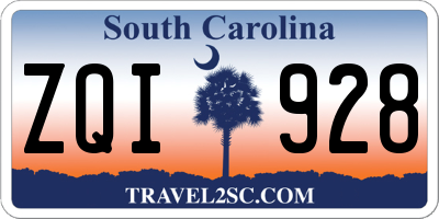 SC license plate ZQI928