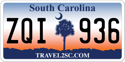 SC license plate ZQI936