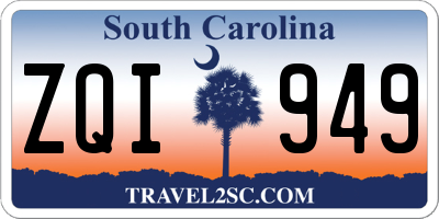 SC license plate ZQI949