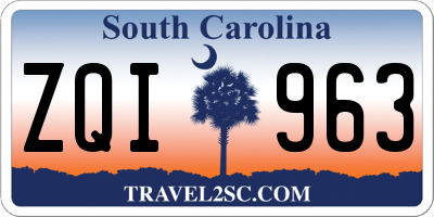 SC license plate ZQI963