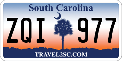 SC license plate ZQI977