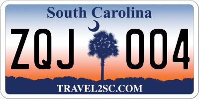 SC license plate ZQJ004