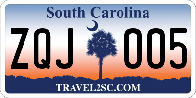 SC license plate ZQJ005