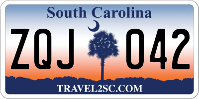 SC license plate ZQJ042