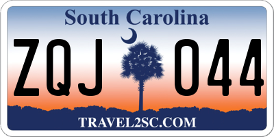 SC license plate ZQJ044
