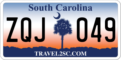SC license plate ZQJ049