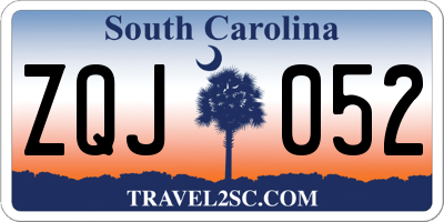 SC license plate ZQJ052
