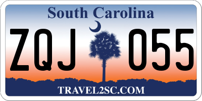 SC license plate ZQJ055