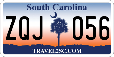 SC license plate ZQJ056