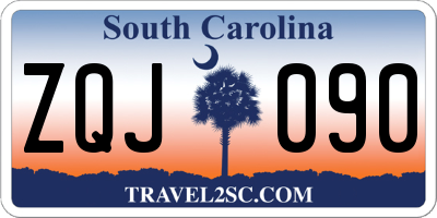 SC license plate ZQJ090