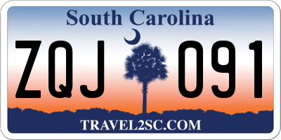 SC license plate ZQJ091