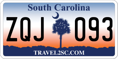 SC license plate ZQJ093