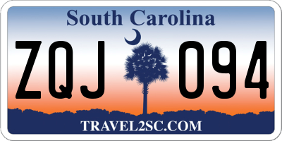 SC license plate ZQJ094