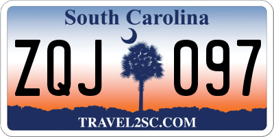 SC license plate ZQJ097
