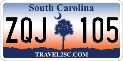SC license plate ZQJ105