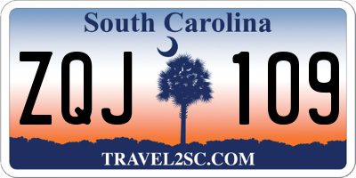 SC license plate ZQJ109
