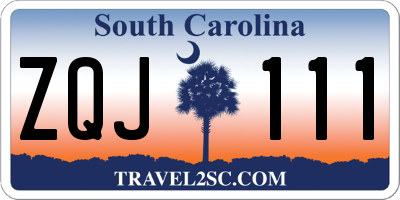 SC license plate ZQJ111