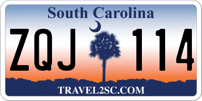 SC license plate ZQJ114