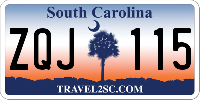 SC license plate ZQJ115