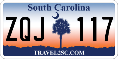 SC license plate ZQJ117