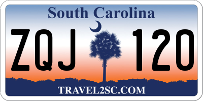 SC license plate ZQJ120