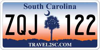 SC license plate ZQJ122