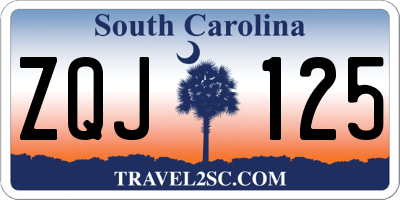 SC license plate ZQJ125