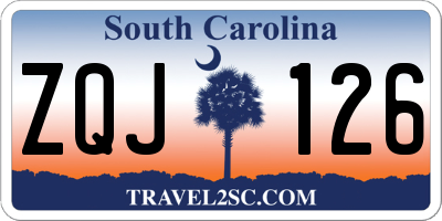 SC license plate ZQJ126