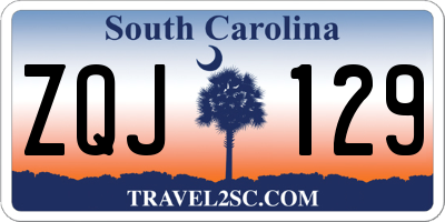 SC license plate ZQJ129