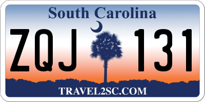 SC license plate ZQJ131
