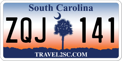 SC license plate ZQJ141