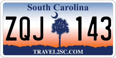 SC license plate ZQJ143