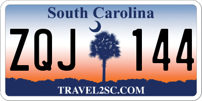 SC license plate ZQJ144