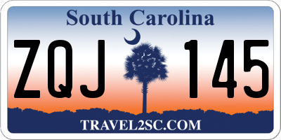 SC license plate ZQJ145