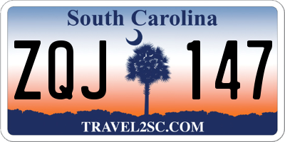 SC license plate ZQJ147