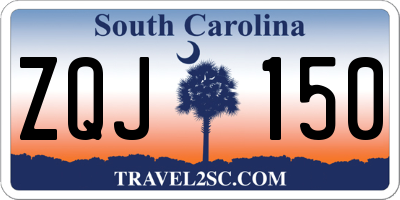 SC license plate ZQJ150
