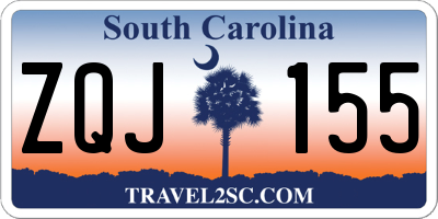 SC license plate ZQJ155