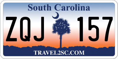 SC license plate ZQJ157