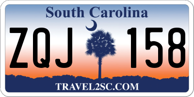 SC license plate ZQJ158