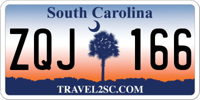 SC license plate ZQJ166