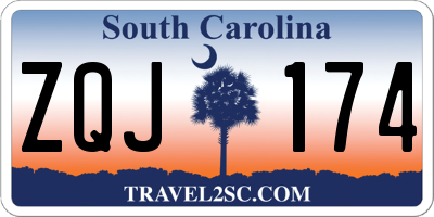 SC license plate ZQJ174