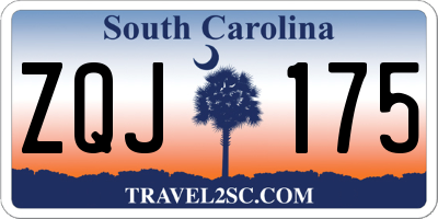 SC license plate ZQJ175
