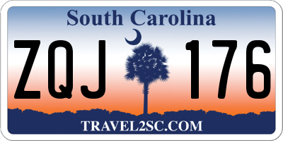 SC license plate ZQJ176