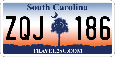 SC license plate ZQJ186