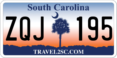 SC license plate ZQJ195