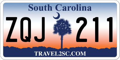 SC license plate ZQJ211